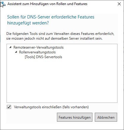 Zusätzliche Funktionen zur Installation des Domain Contoller